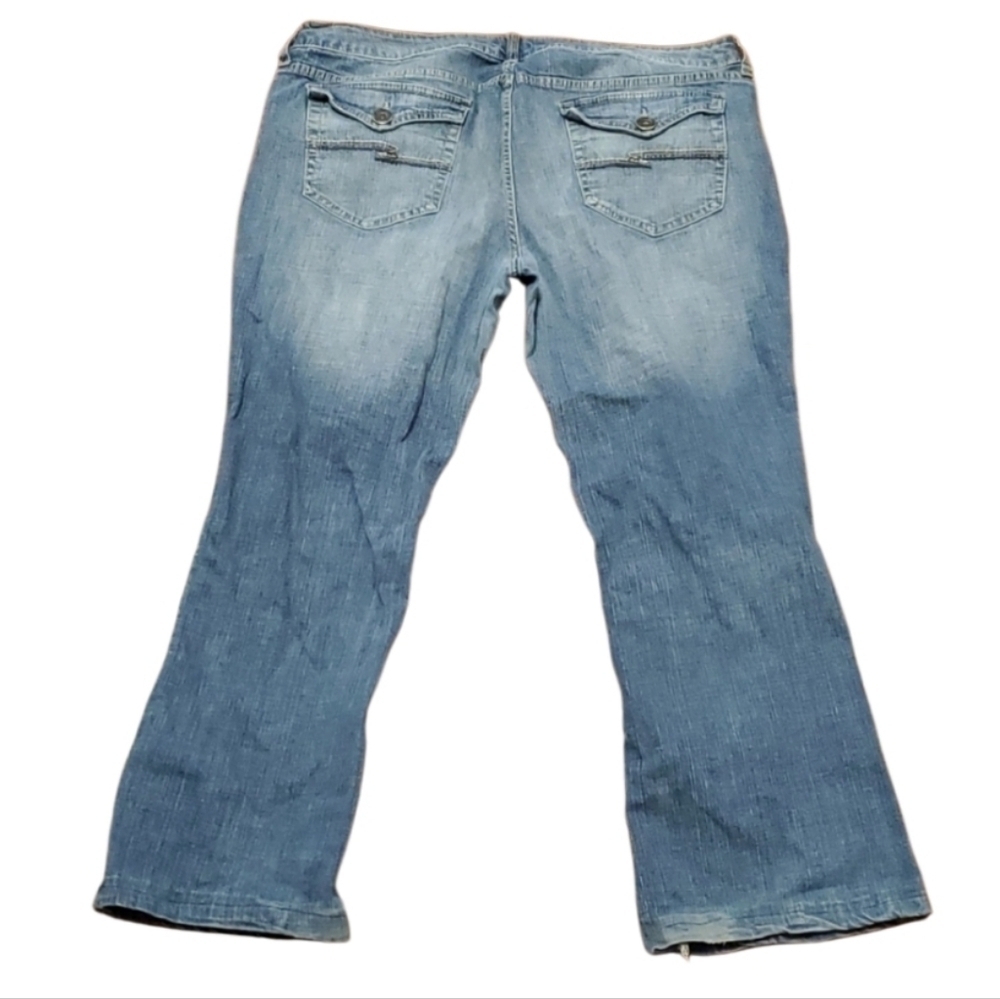 Arazona Jeans Womens Size 17 custom cropped distressed fray button